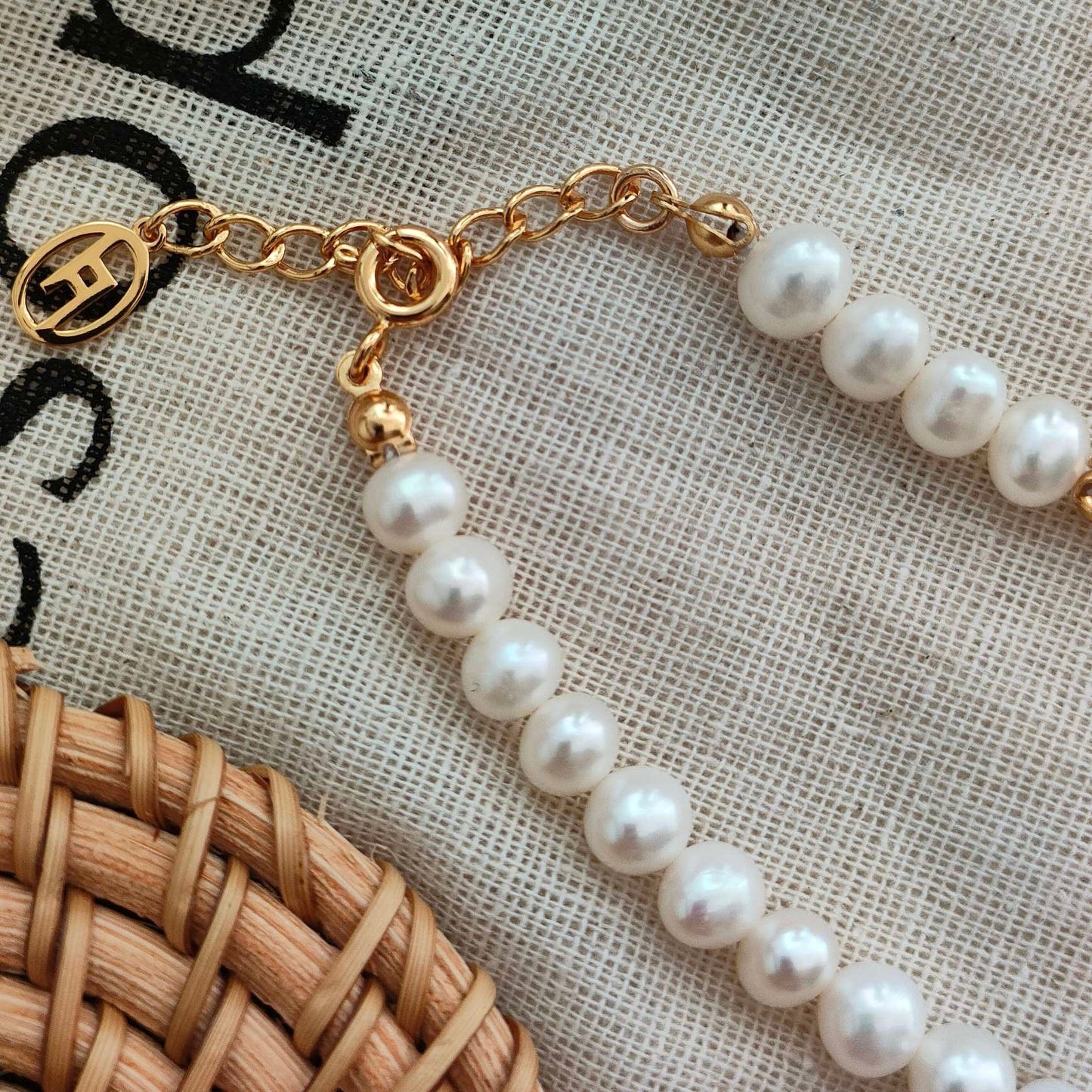 18K Gold Plated Silver Freshwater Pearl Bracelet - neverland accessories