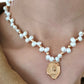 18K Gold Plated Silver Freshwater Pearl Pendant Necklace - neverland accessories