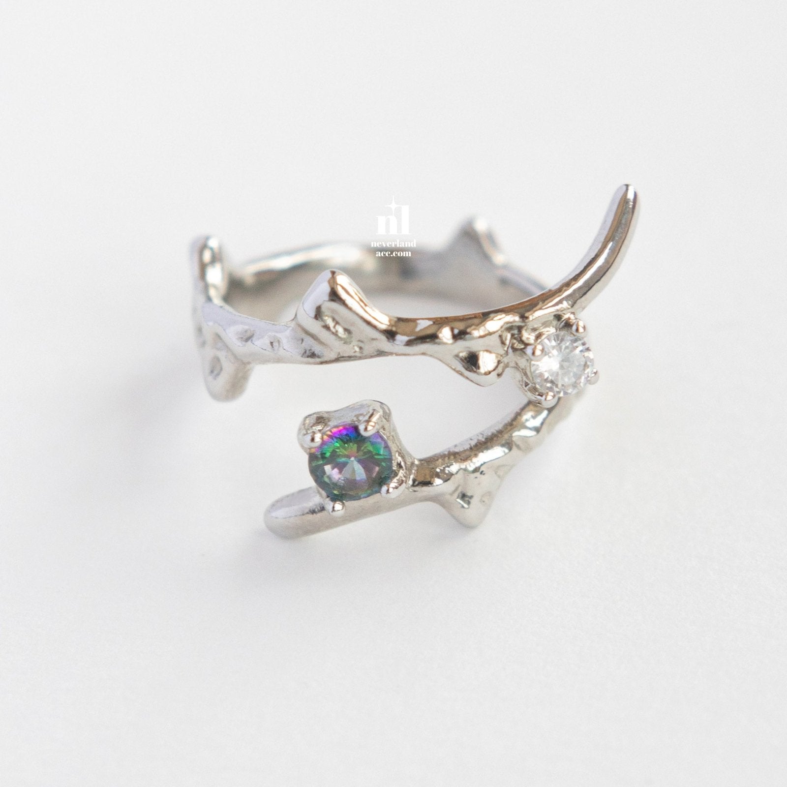Aurora Rhinestone Embossed Ring - neverland accessories