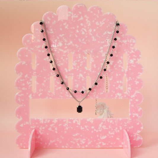 Black Charm Necklace Two-Piece Set - neverland accessories