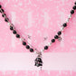 Black Ghost Pendant Beaded Necklace - neverland accessories