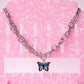Blue Flame Butterfly Pendant Chain Necklace - neverland accessories