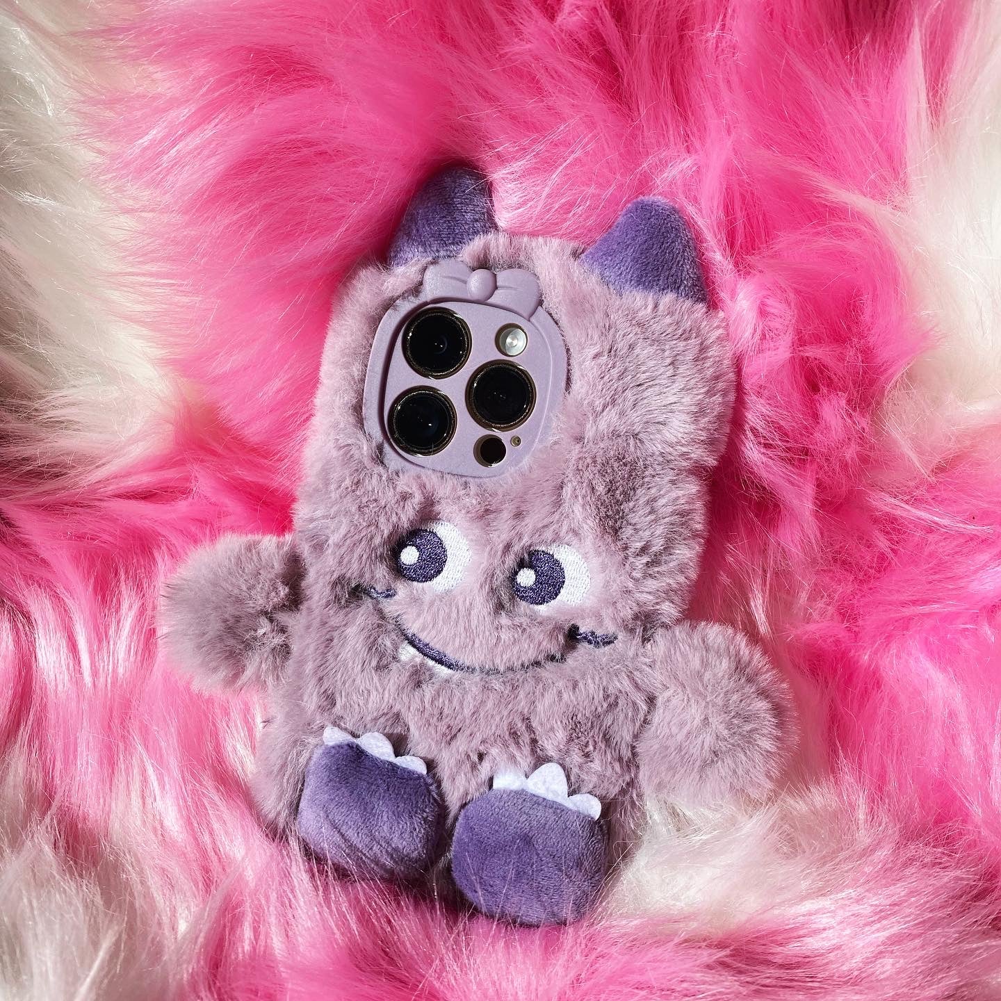 Cute Plush Monster iPhone Case - neverland accessories