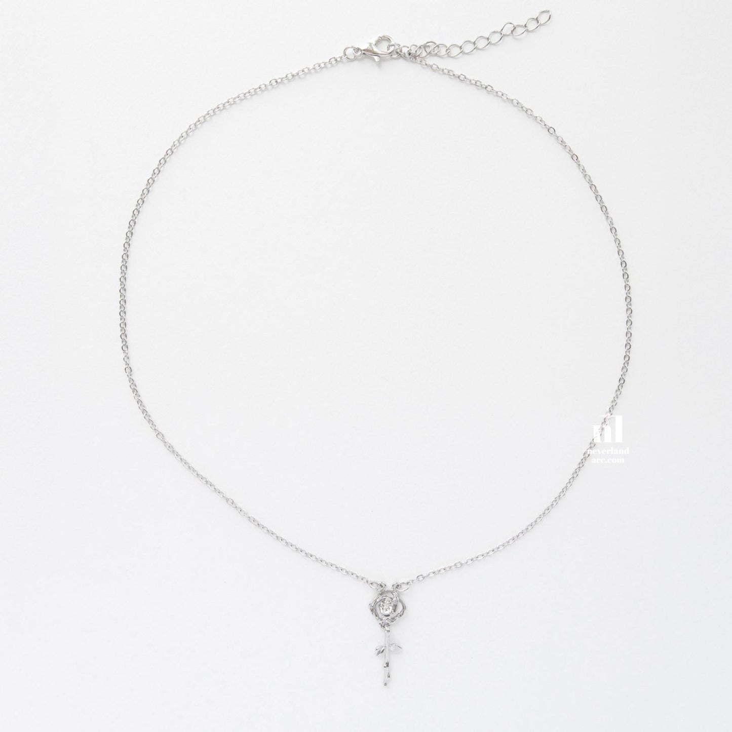 Delicate Rose Pendant Necklace - neverland accessories