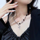 Obsidian Charm Fluid Snack Pendant Necklace - neverland accessories