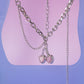 Pink Cherry Pendant Chain Necklace - neverland accessories