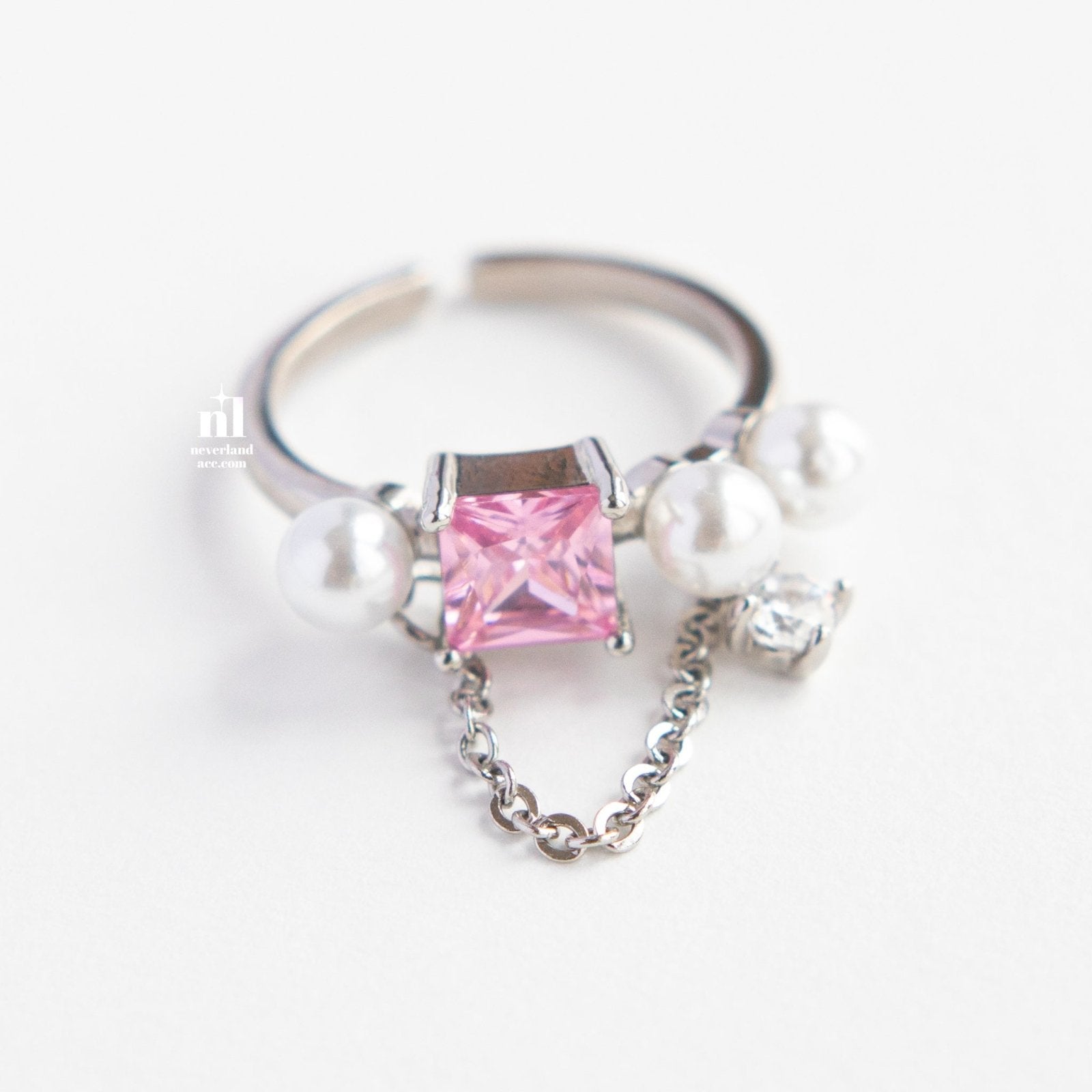 Pink Cube Pendant Ring - neverland accessories