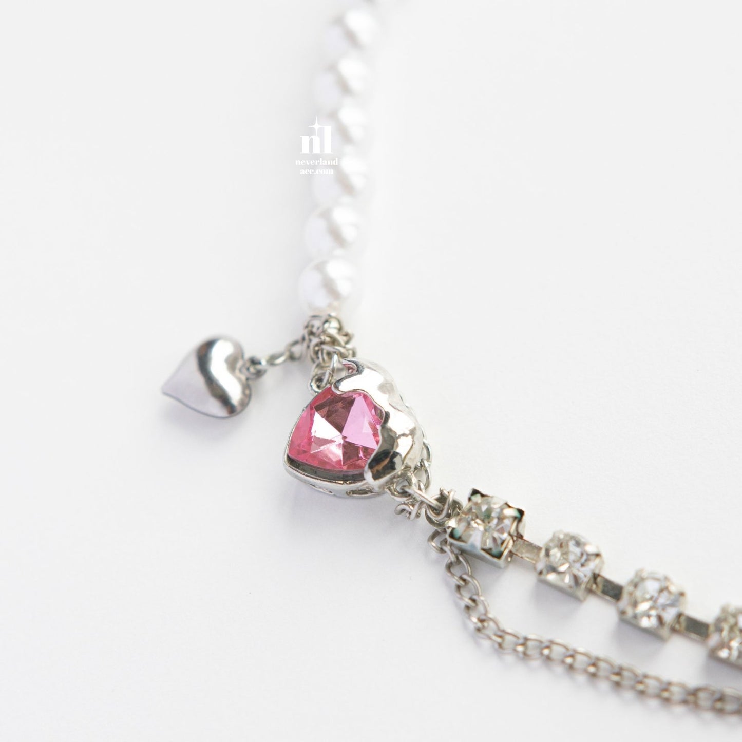 Pink Heart Pendant Chain Necklace - neverland accessories