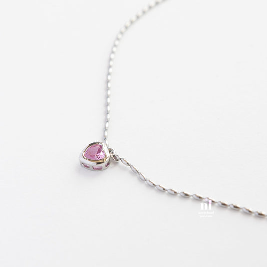 Pink Heart Pendant Chain Necklace - neverland accessories