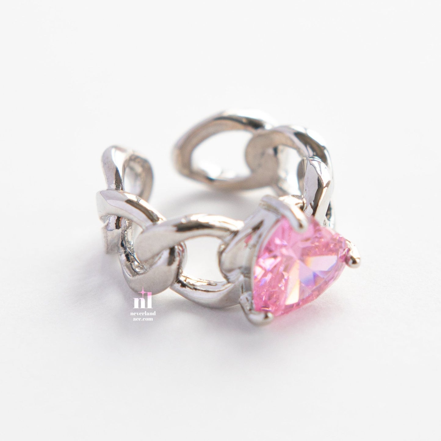 Pink Heart Pendant Ring - neverland accessories