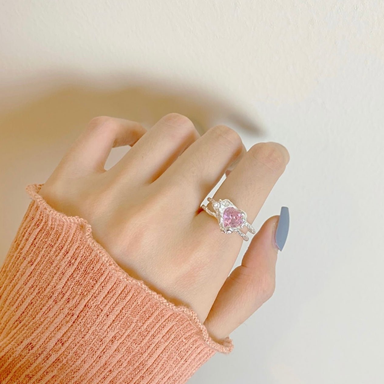 Pink Zircon Pendant Ring - neverland accessories