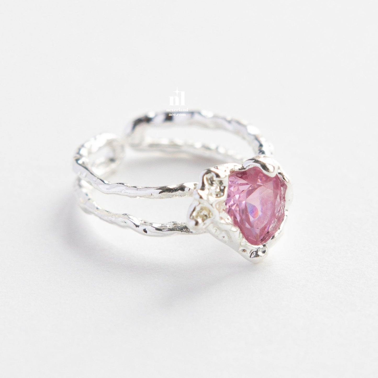Pink Zircon Pendant Ring - neverland accessories